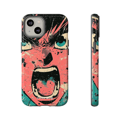 Screaming Face Pink iPhone 14 Case - Tough
