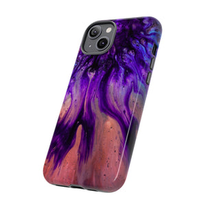 Purple Flow Ink Art iPhone Case (Protective) Phone Case