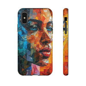 Geometric Fusion Lady - Protective Phone Case