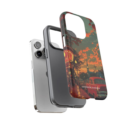 Mid-Century Nostalgia Streetscape iPhone 14 - Tough Phone Case