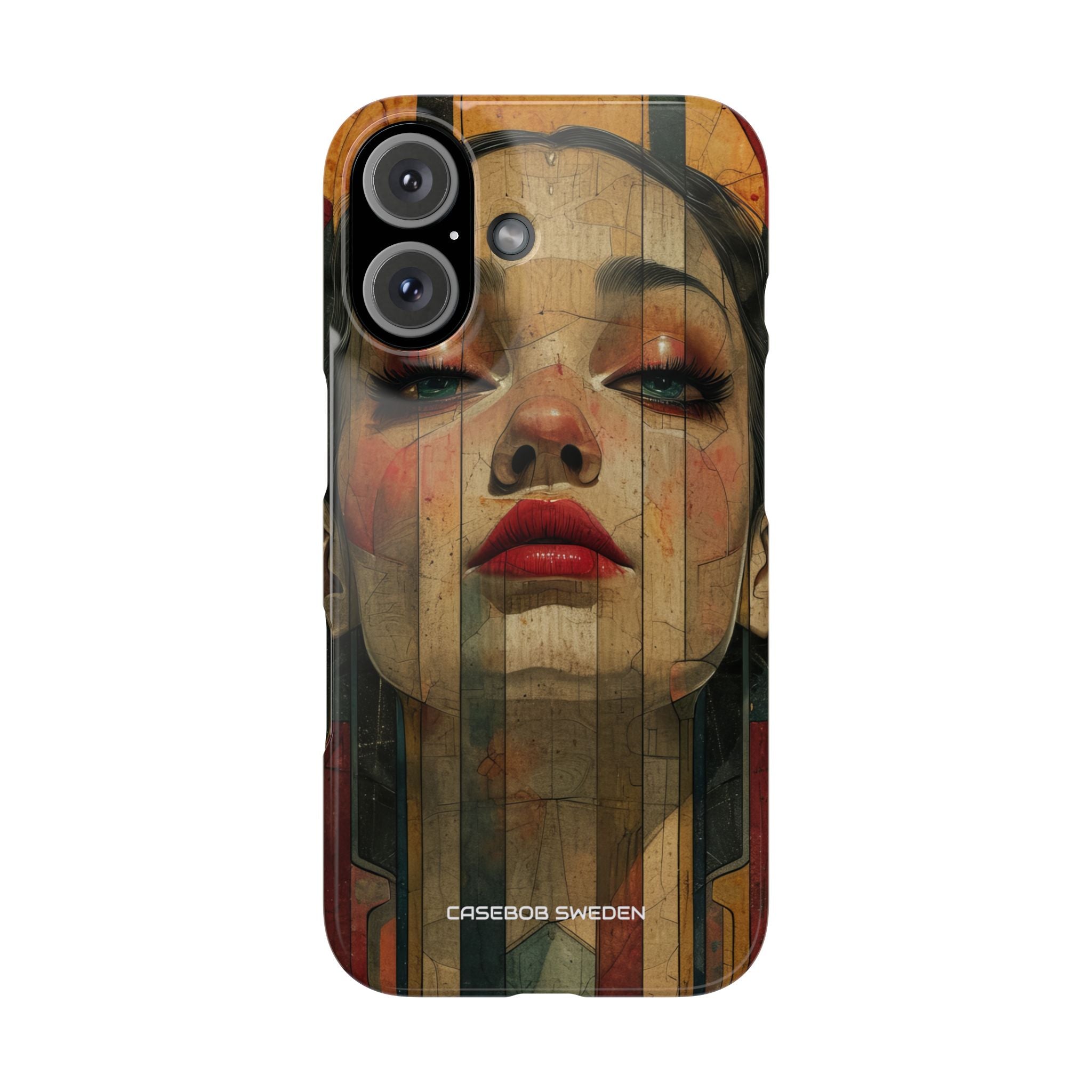 Bold Art Deco Portrait - Slim iPhone 16 Phone Case