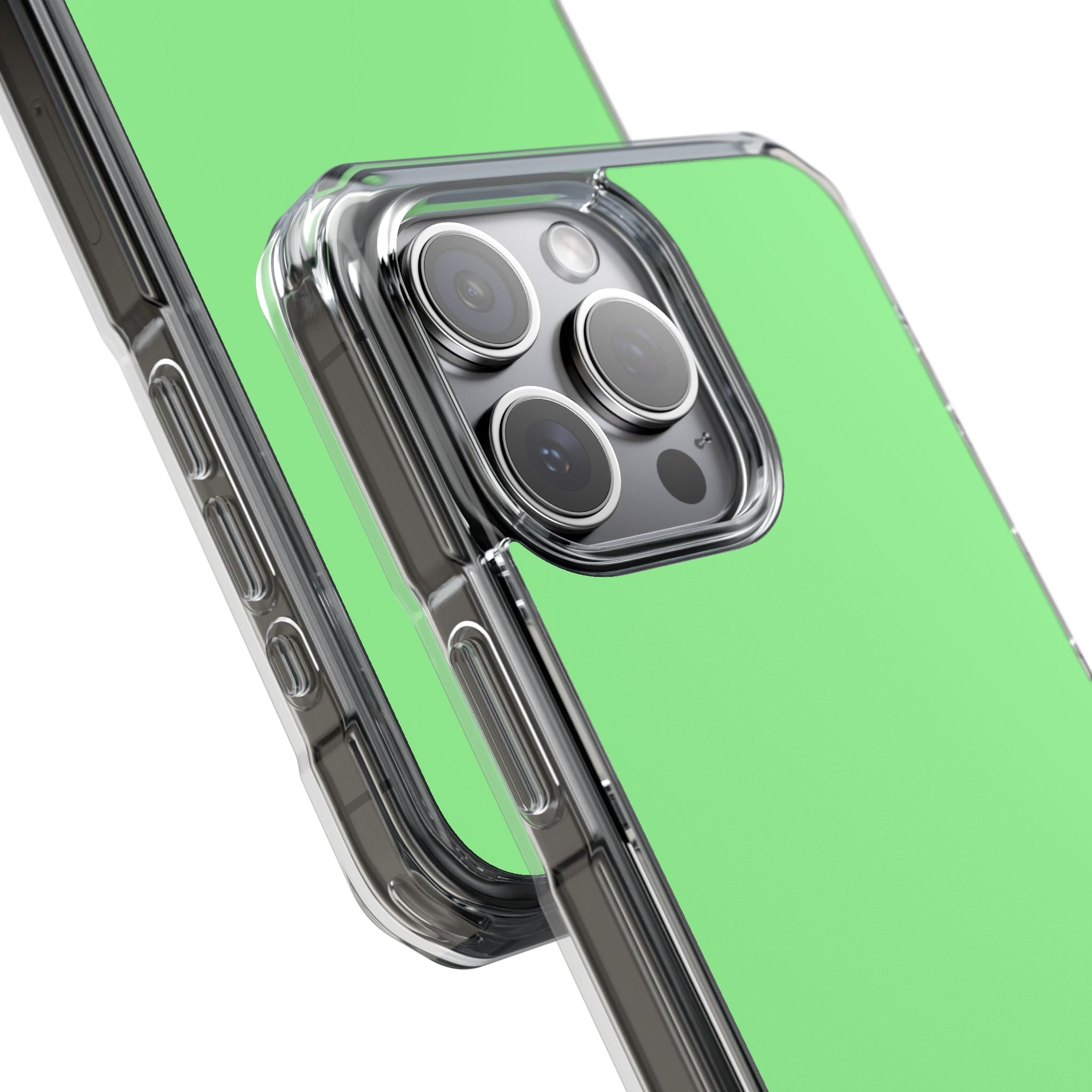 Pale Green - Clear Impact Case for iPhone