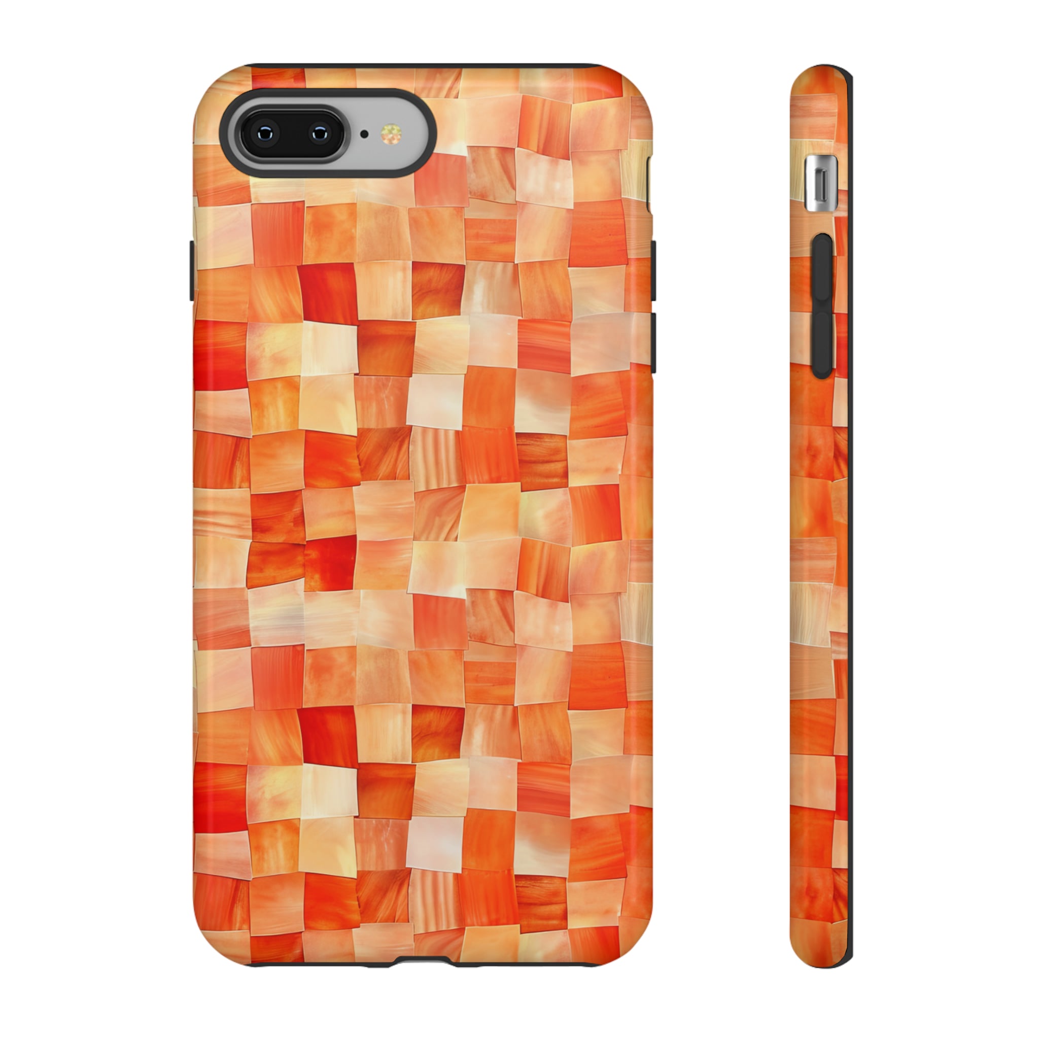 Orange Blaze: Square Gradient - Protective Phone Case