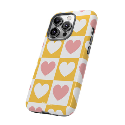 Heart Grid Harmony - iPhone Case