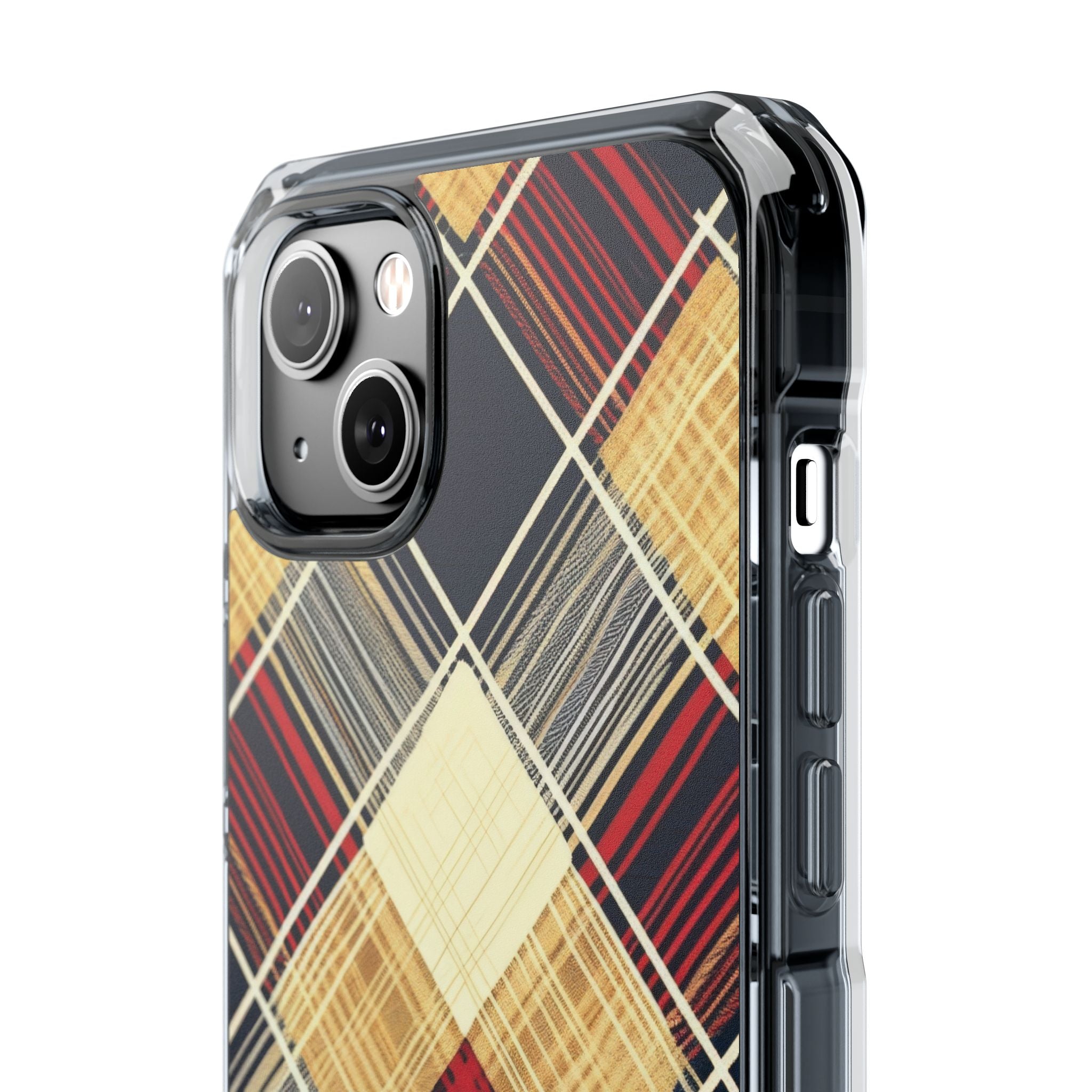 Plaid Diamond Tapestry iPhone 14 - Impact Clear+