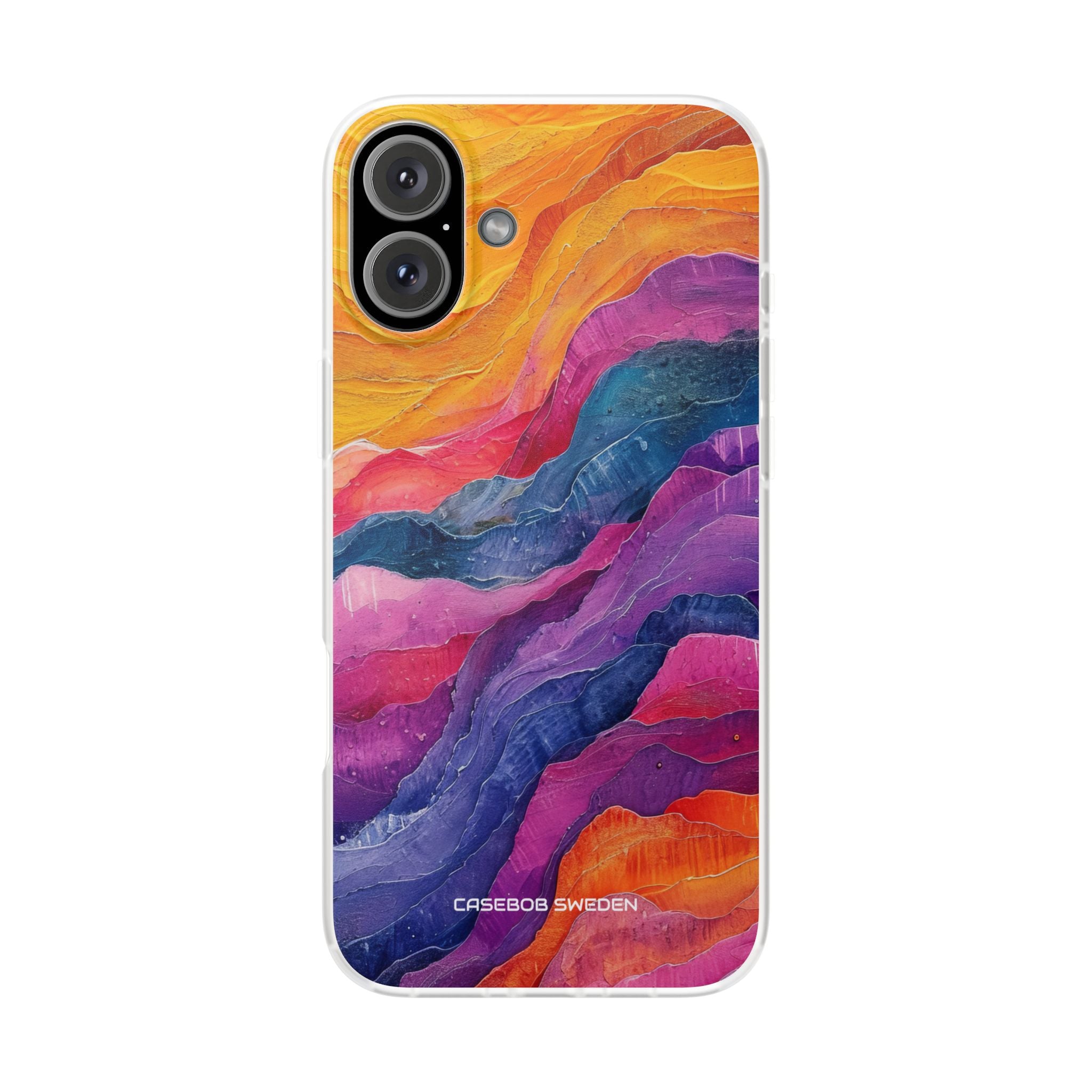 Vibrant Abstract Waves - Flexi iPhone 16 Phone Case