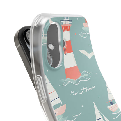 Lighthouse Nautical Charm - Flexi iPhone 16 Phone Case