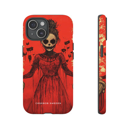 Haunting Scarlet Descent iPhone 15 - Tough Phone Case