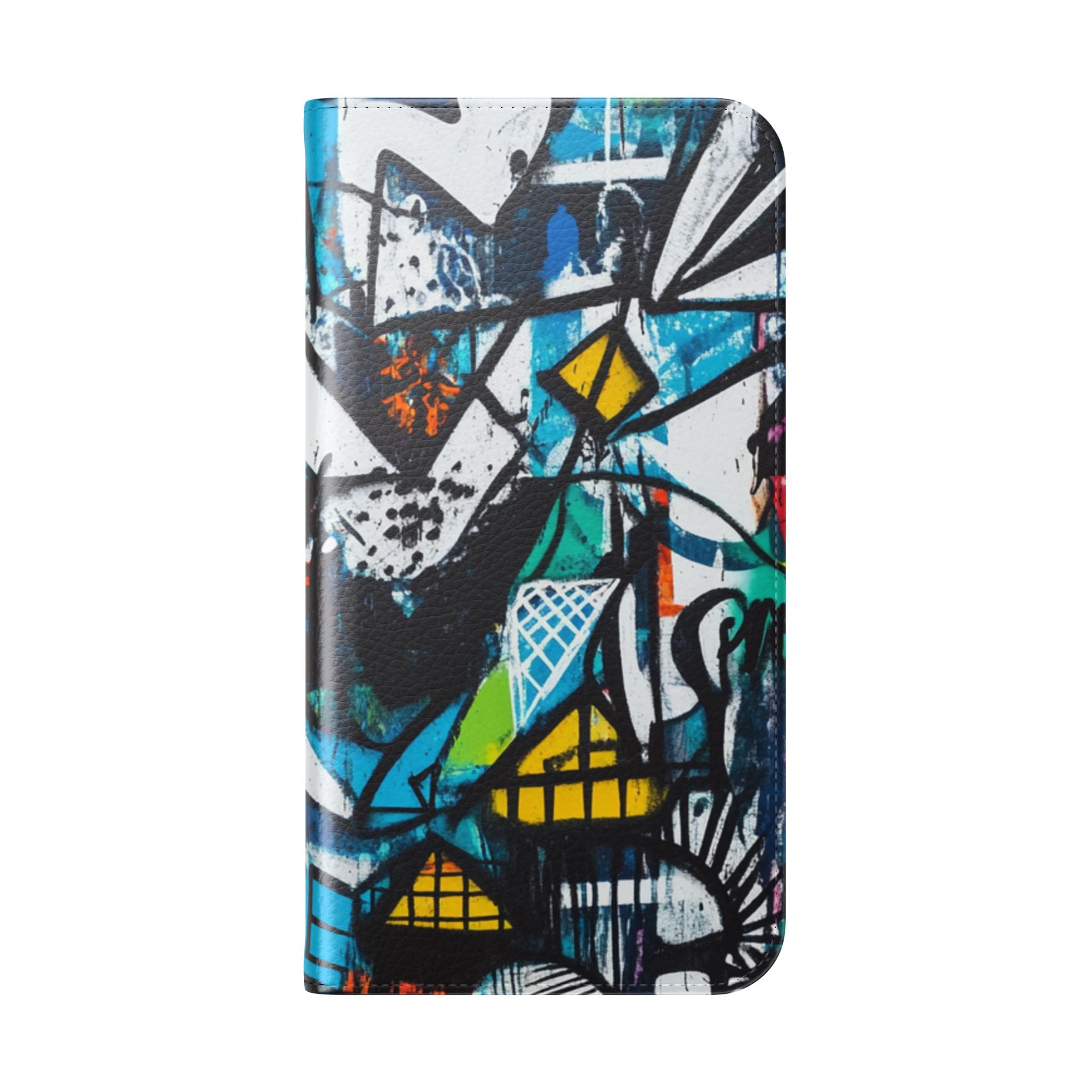 Bold Shapes Blue - iPhone 15 Plus Case - Wallet