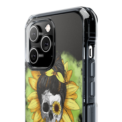 Sunflower Skull iPhone 14 Pro Max Case - Impact