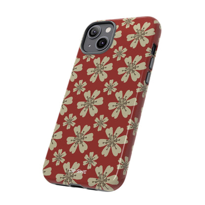 Retro Red Florals - iPhone Case