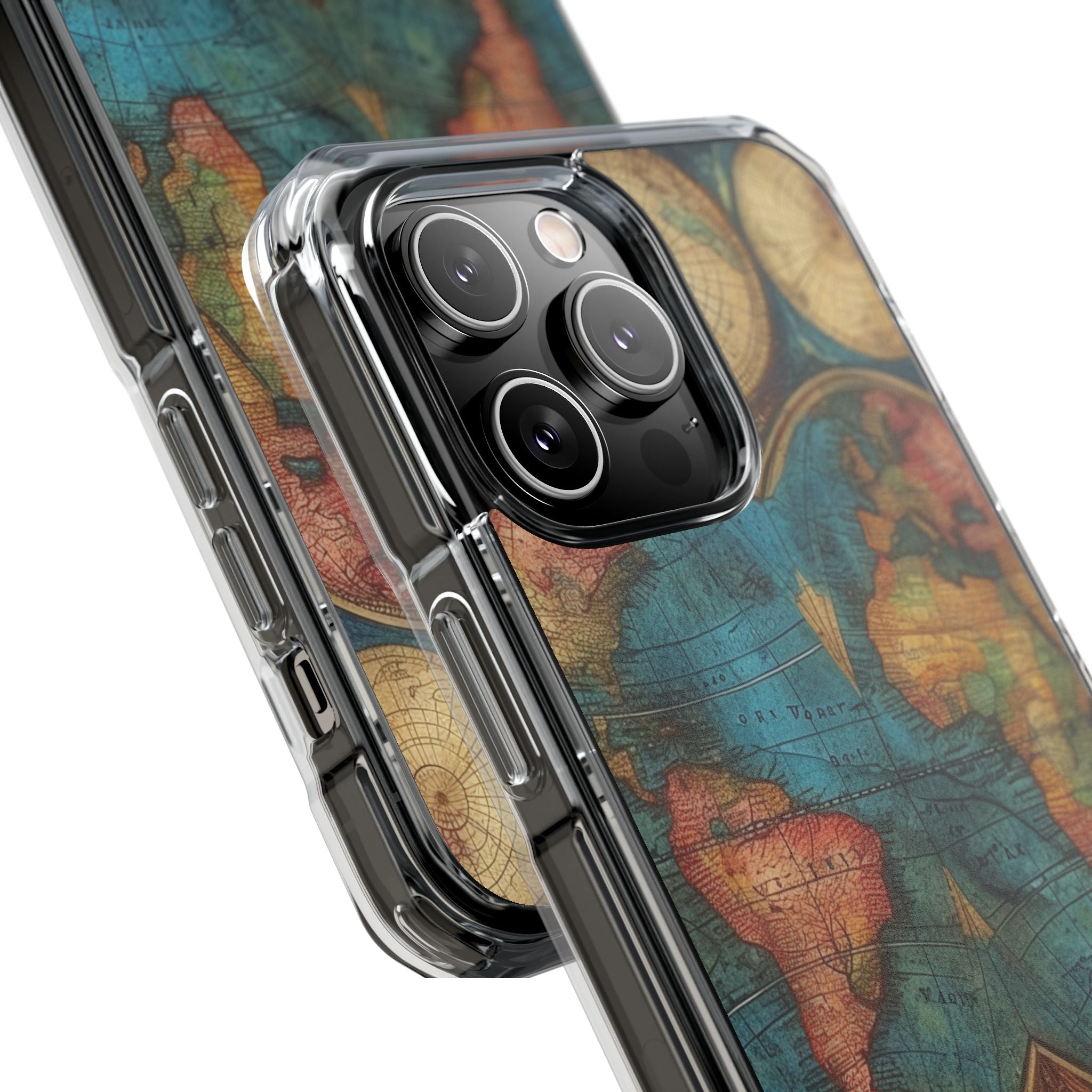 Vintage World Map iPhone 14 - Impact Clear+