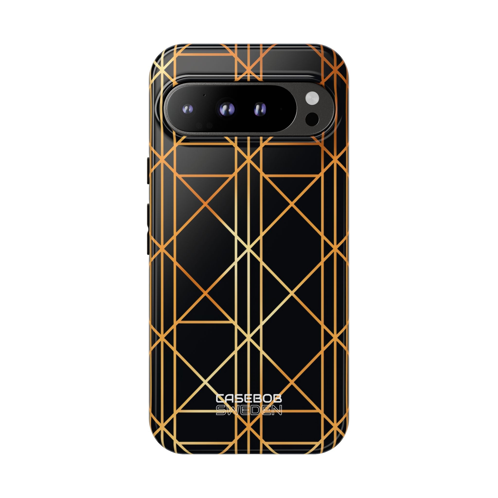 Golden Geometric Elegance Google Pixel 9 - Tough