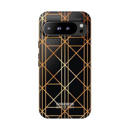 Golden Geometric Elegance Google Pixel 9 - Tough