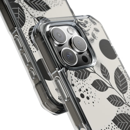 Monochrome Leaf Rhythm iPhone 16 - Impact Clear+