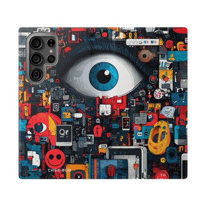 Blue Gaze Mosaic - Samsung S23 Ultra Case - Wallet