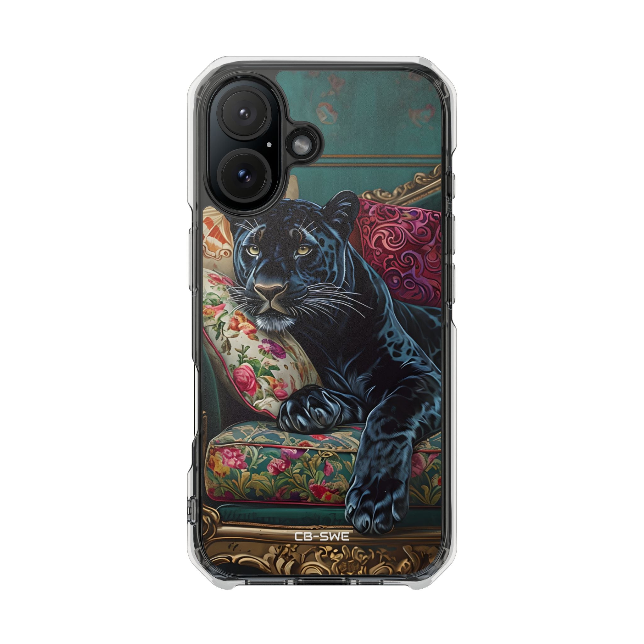 Panther on Vintage Chaise iPhone Case - Impact