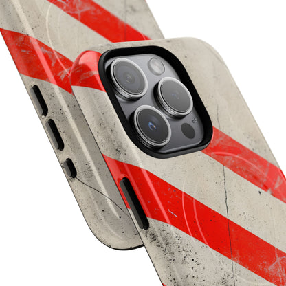 Striker Crimson Stripes iPhone 15 | Tough+ Phone Case