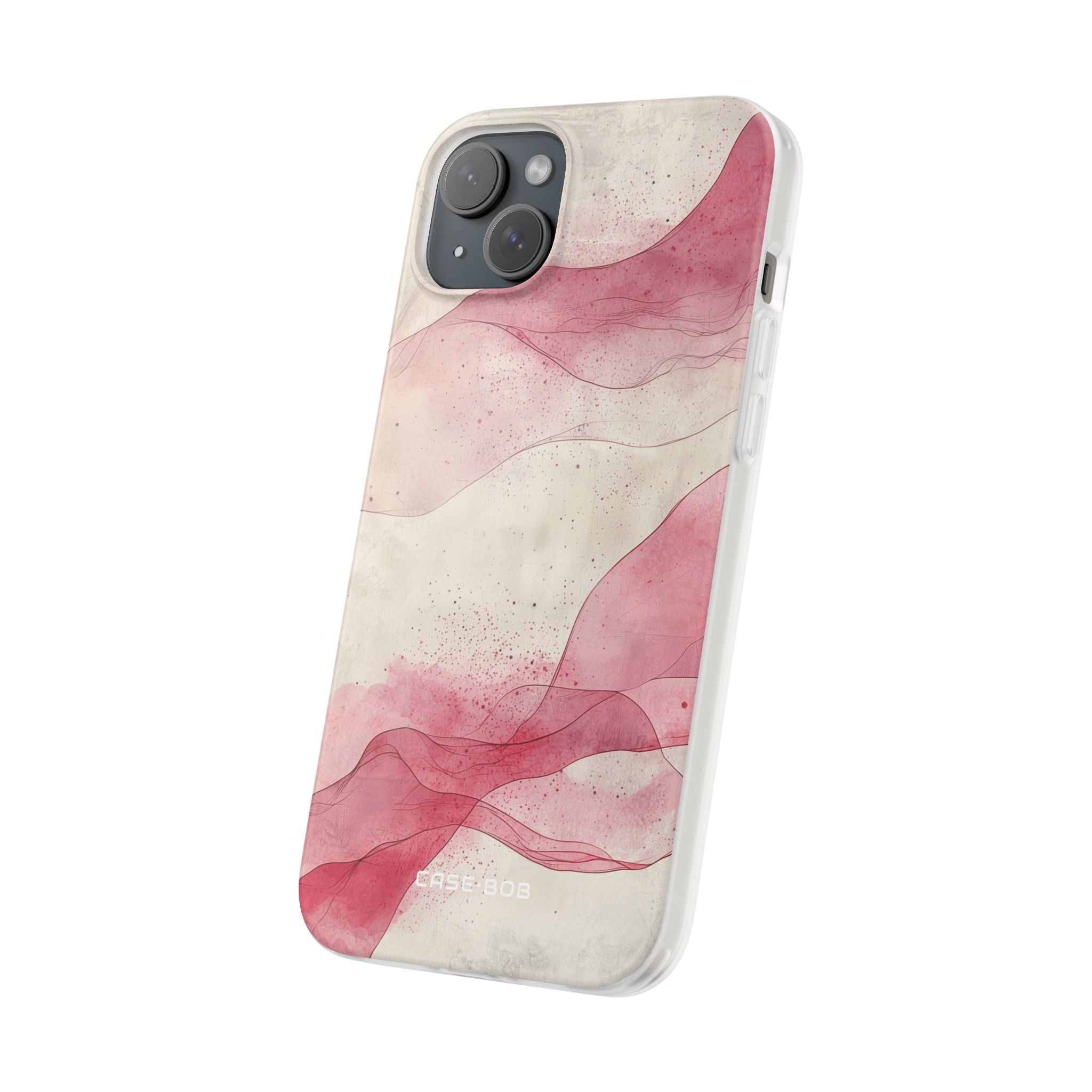 Crimson Waves iPhone 15 Plus Case - Soft
