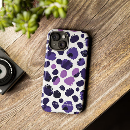 Purple Inkblots iPhone 15 - Tough Phone Case