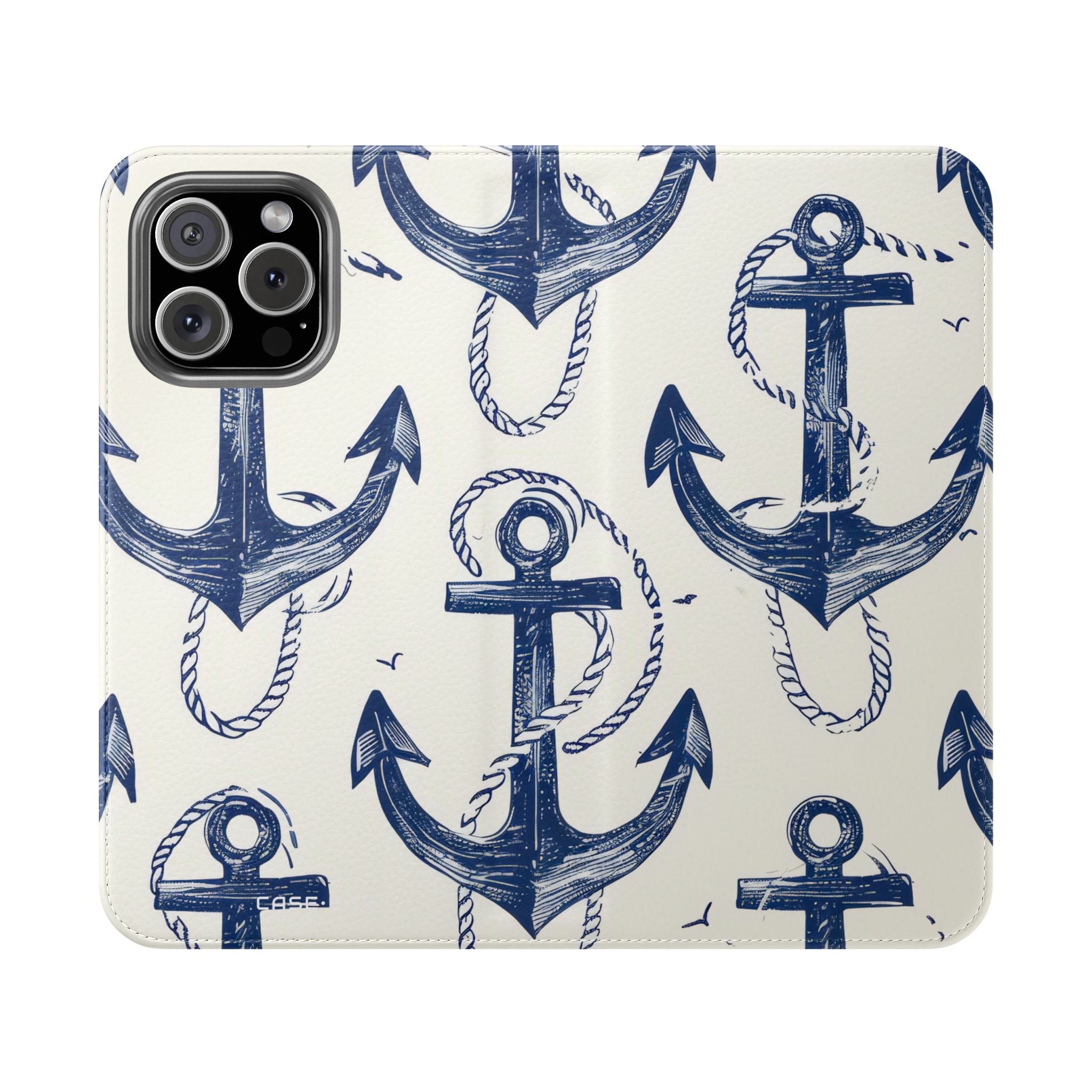 Blue Anchor Breeze - iPhone 16 Max Case - Wallet
