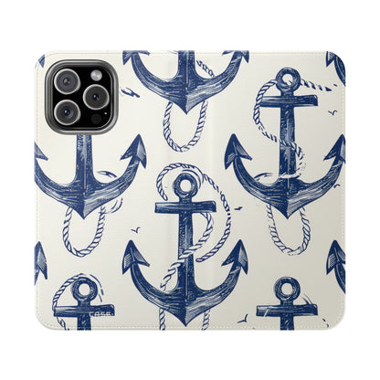Blue Anchor Breeze - iPhone 16 Max Case - Wallet