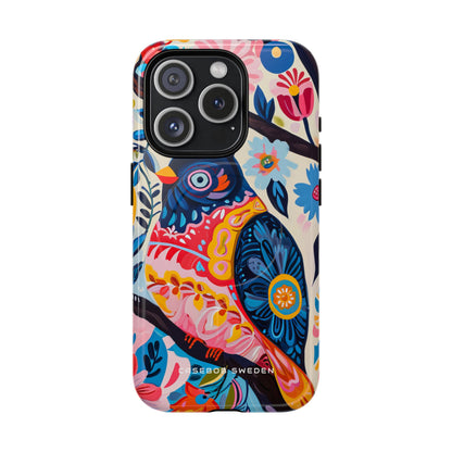 Whimsical Vintage Owl with Floral Charm iPhone 15  Tough+ Phone Case