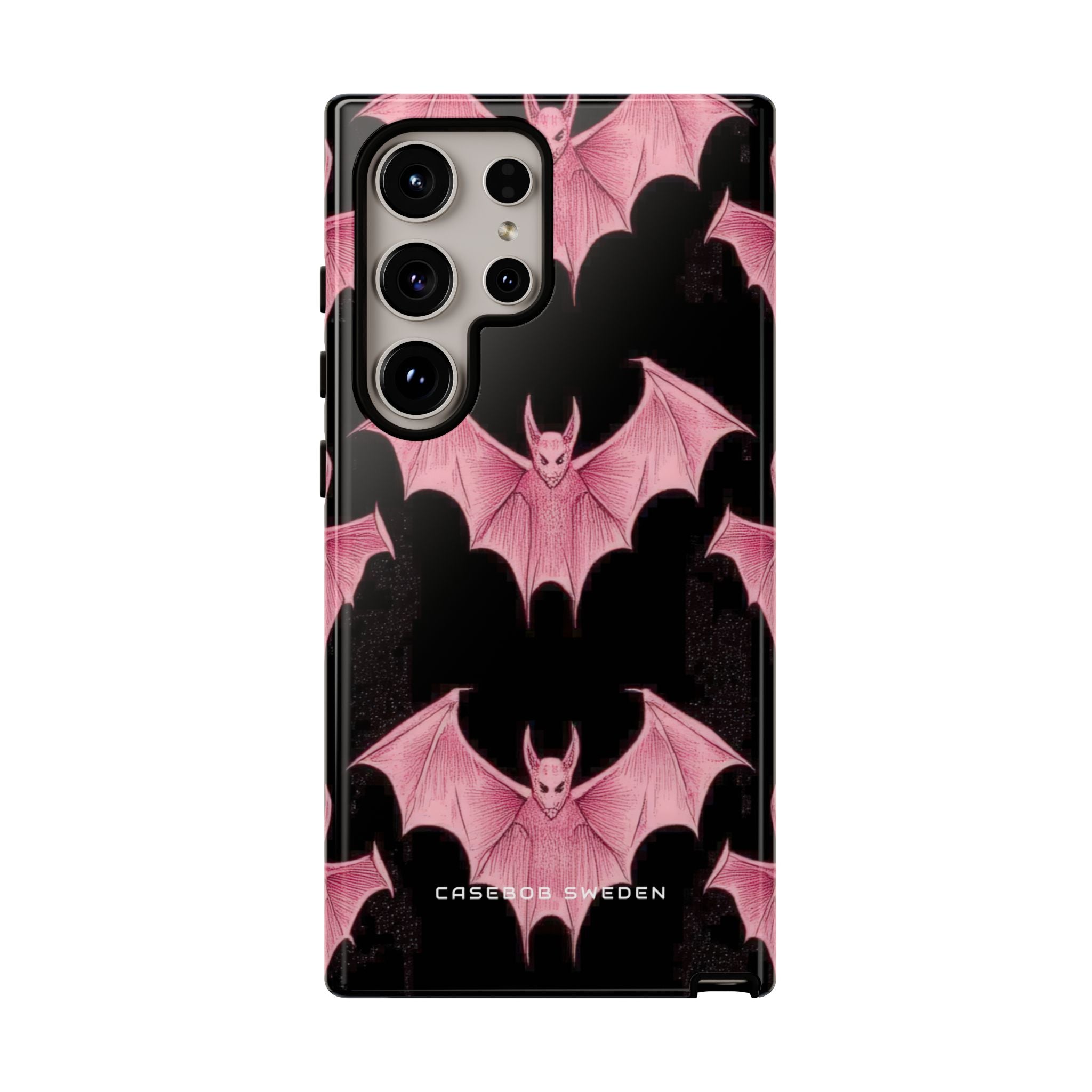 Gothic Pink Bats Aflame Samsung S24 - Tough Phone Case