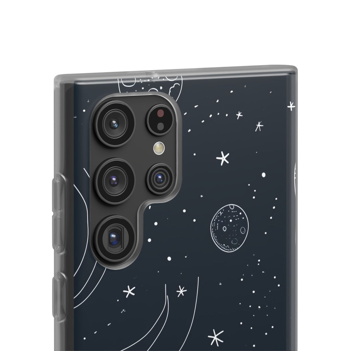 Cosmic Doodle Adventure | Flexible Handyhülle für Samsung Galaxy