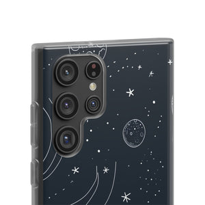 Cosmic Doodle Adventure | Flexible Handyhülle für Samsung Galaxy