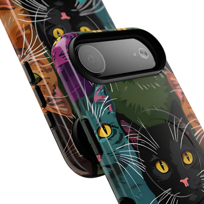 Teal Cat Grid iPhone 17 Air Case - Tough+