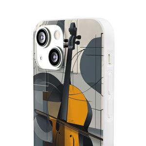 Cello-Abstraktion | Flexible Handyhülle für iPhone