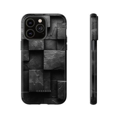 Black Geometric Elegance - Protective Phone Case