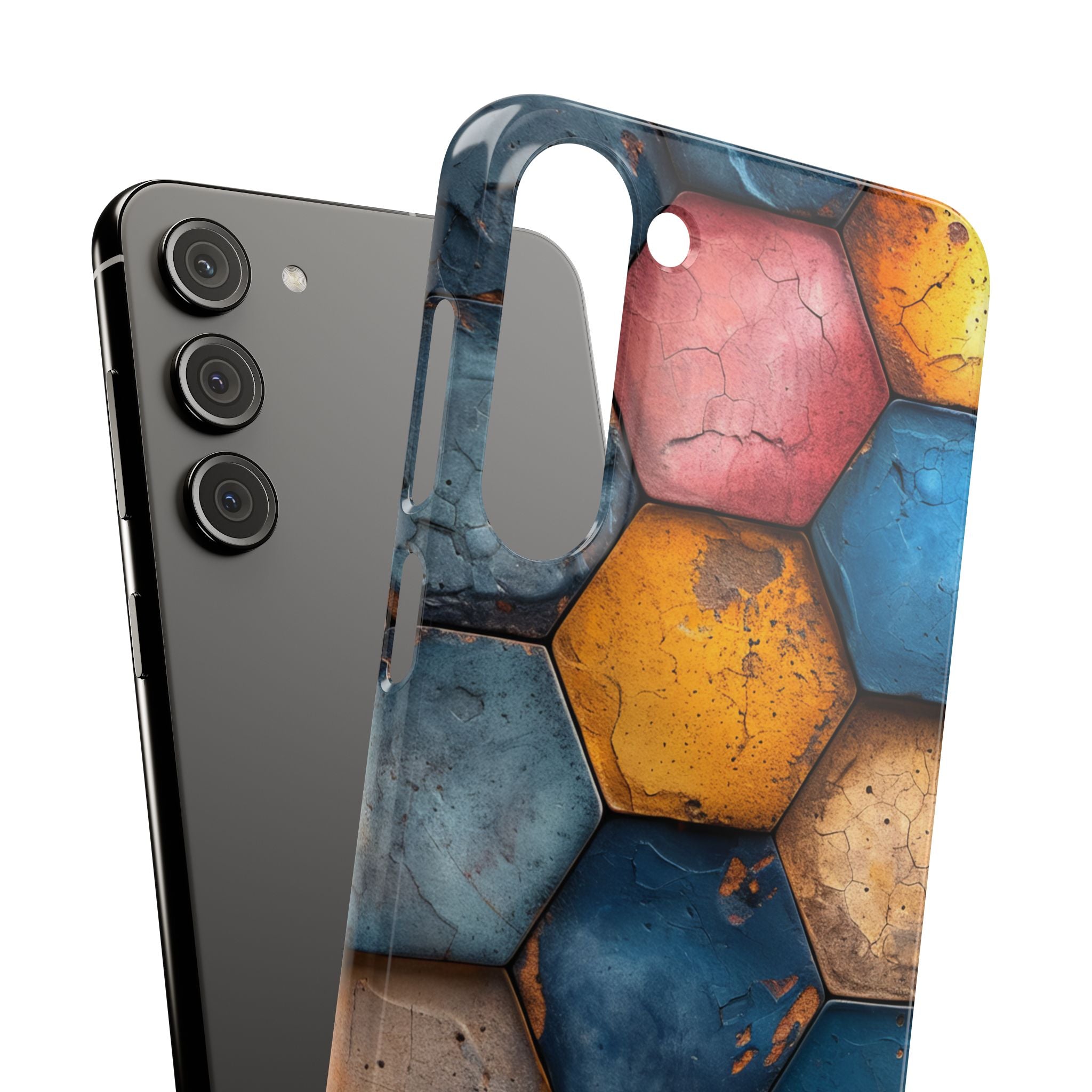 Rustic Geometric Tiles - Slim Samsung S23 Phone Case