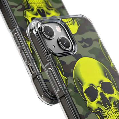 Neon Skull Camo iPhone 14 Case - Impact