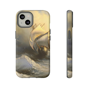 Oil painting - Ancient sailing vessel - Protective Phone Case