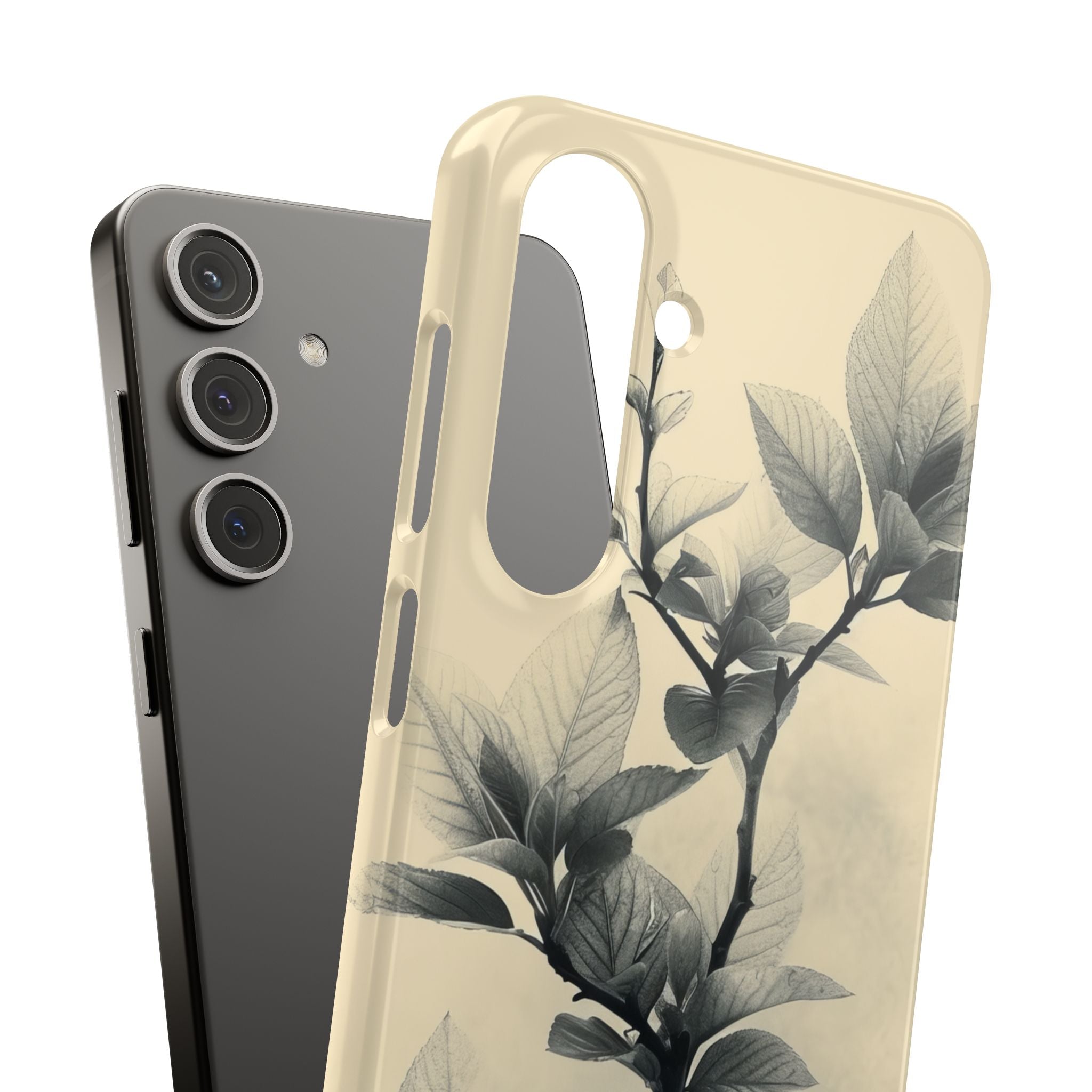 Beige Branch Art - Slim Samsung S24 Phone Case