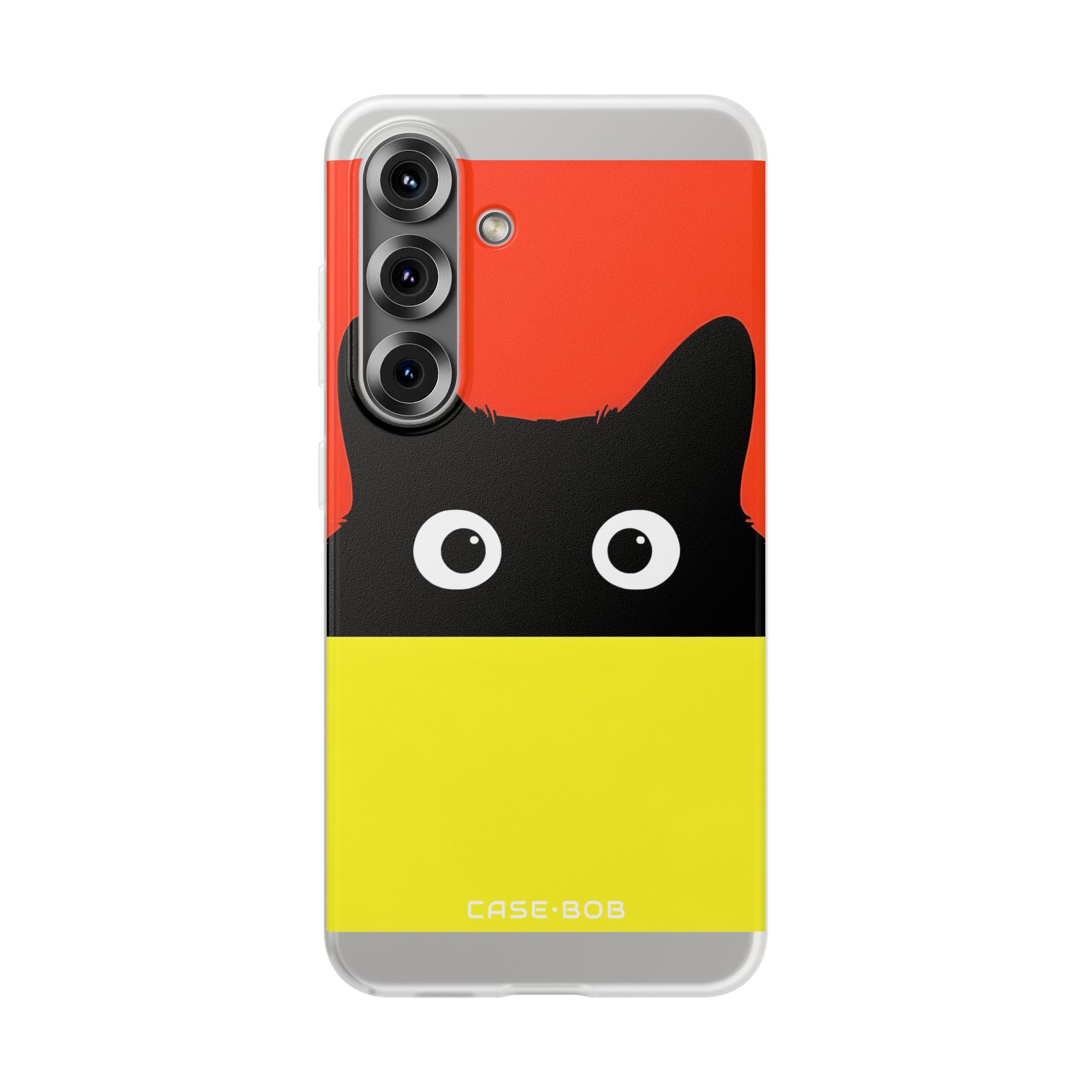 Peekaboo Cat Crimson Samsung S25 Case - Soft