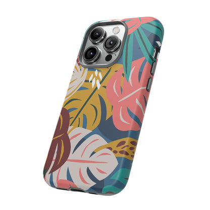 Tropical Leaf Mono - Protective Phone Case