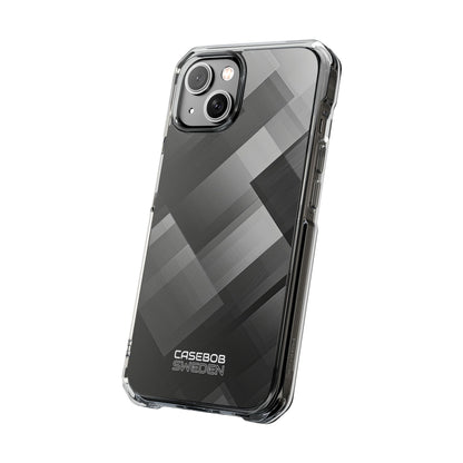 Grayscale Geometric Layers iPhone 14 - Impact Clear+