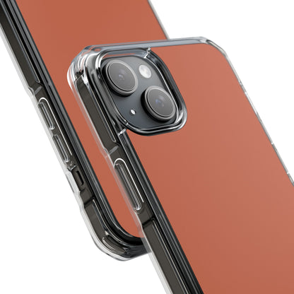 Copper Red - Clear Impact Case for iPhone