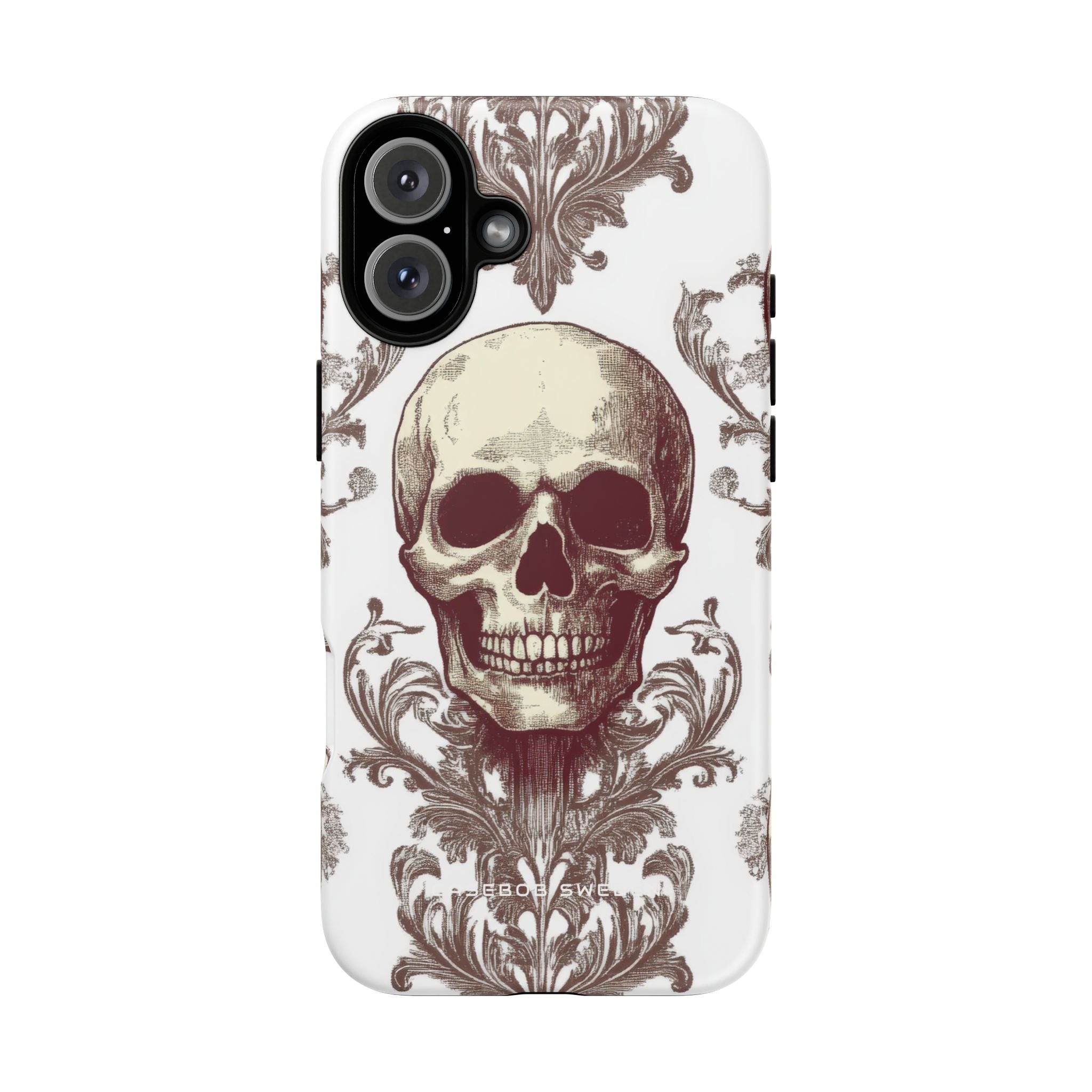 Gothic Skulls and Ornate Foliage iPhone 16 - Tough Phone Case