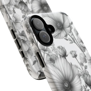 Grayscale Botanical Elegance - for iPhone 16