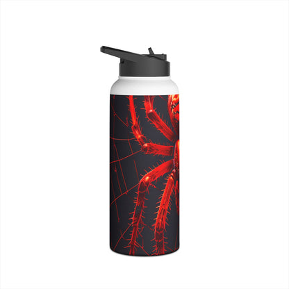 Crimson Spiderweb - Stainless Steel Water Bottle