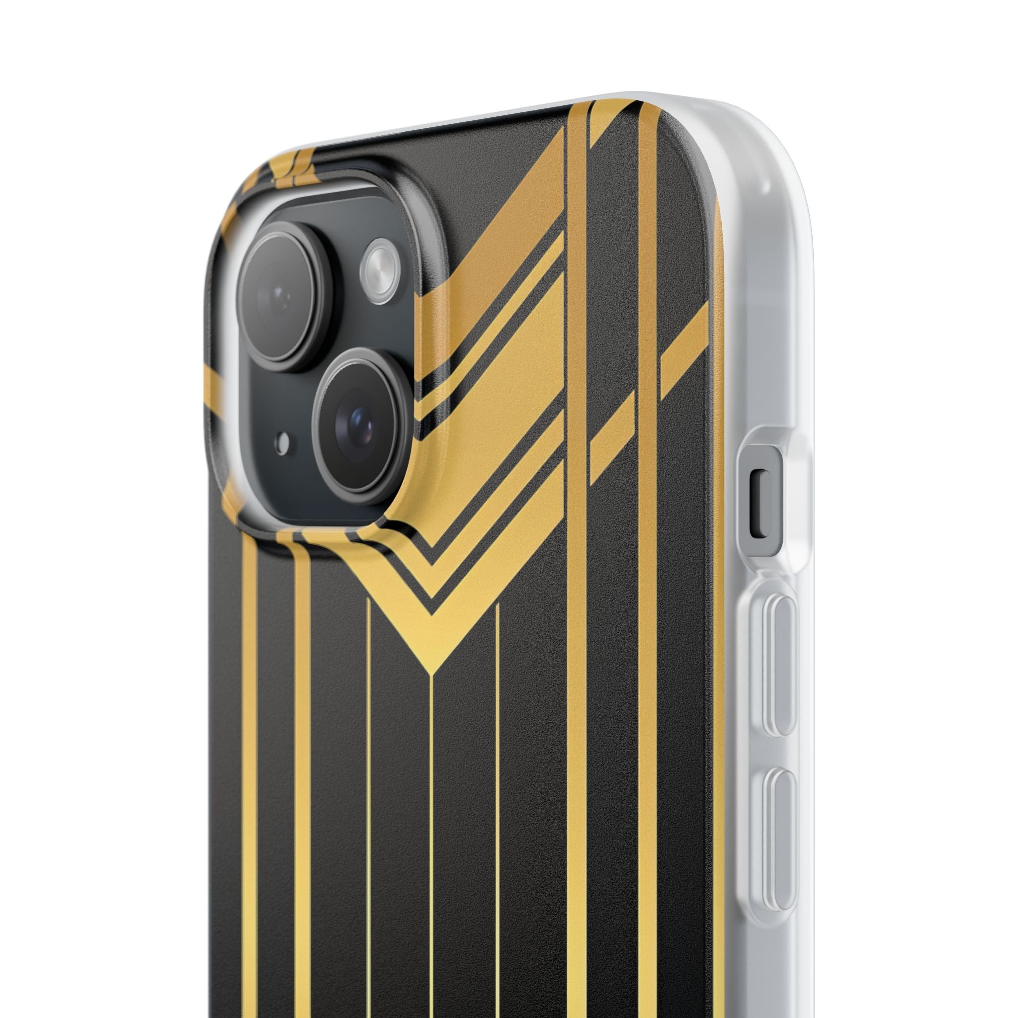 "Golden Art Deco Symmetry in Geometric Elegance" iPhone 15 - Flexi Phone Case