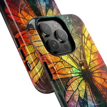 Stained Glass Butterfly iPhone 14 Pro Max Case - Tough+