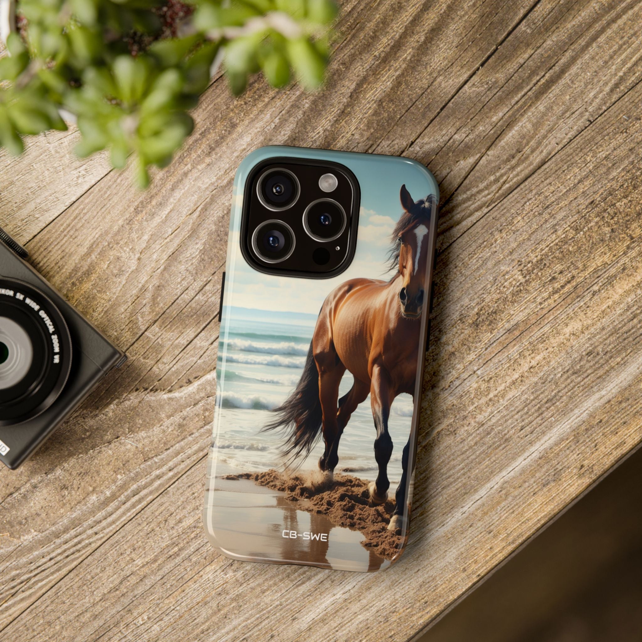 Horse Gallops Shoreline - iPhone Case