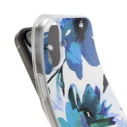 Blue Blossom Radiance iPhone 16 Plus Case - Soft
