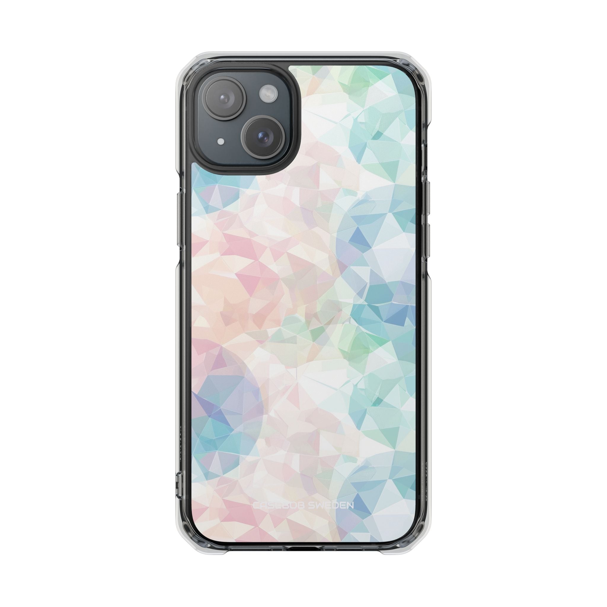 Pastel Geometry Background - Clear Impact iPhone 15 Phone Case