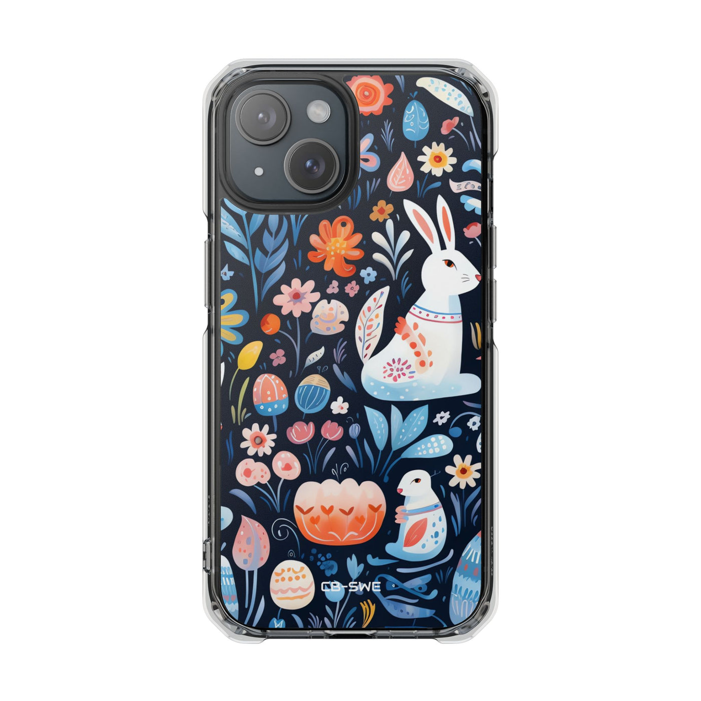 Bunnies Play Among Flowers iPhone Case - Impact